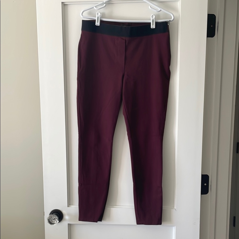 White House Black Market Burgundy Leggings